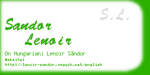 sandor lenoir business card
